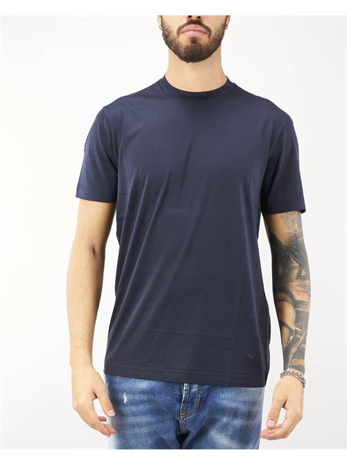 T-shirt basic in misto lyocell e cotone Emporio Armani EMPORIO ARMANI | T-shirt | 8N1TE81JUVZ920